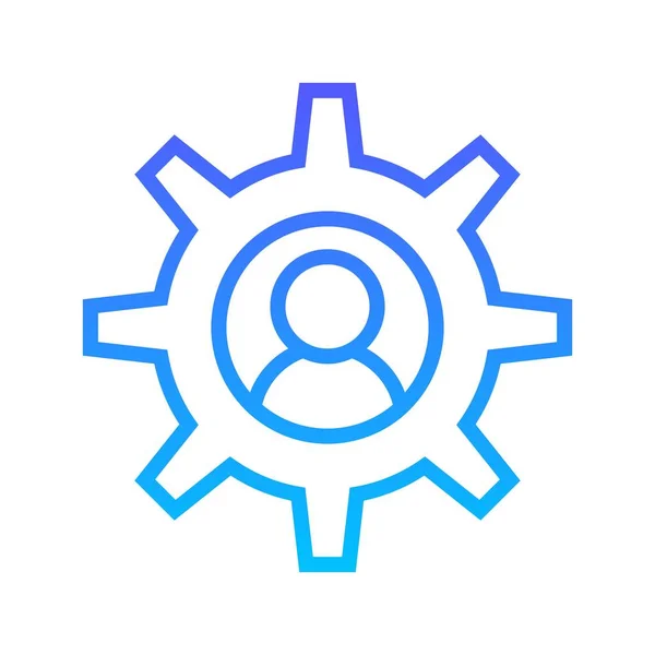 Admin Roles Line Gradient icon — Stock Vector