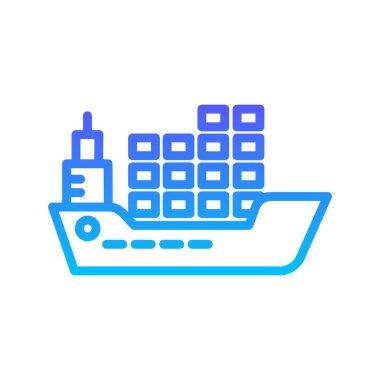 Lojistik Gemi Çizgisi Gradyan simgesi