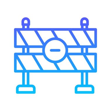 Yol Bariyeri Çizgisi Gradyan simgesi 