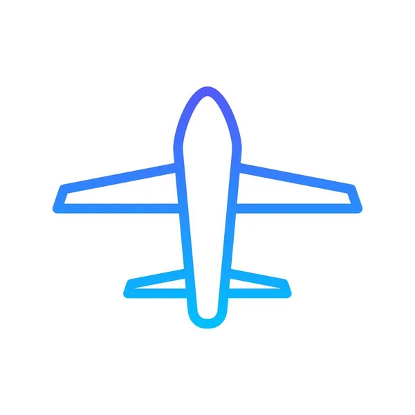 Icona Gradiente linea aereo — Vettoriale Stock