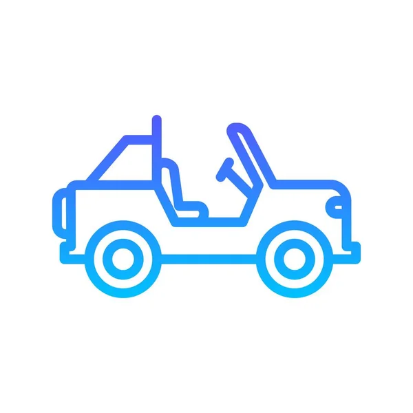Safari Jeep Line Gradiente icono — Archivo Imágenes Vectoriales
