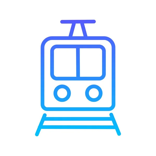 Línea de tren icono de gradiente — Vector de stock