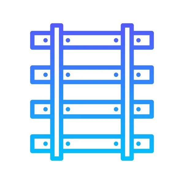 Train Tracks Line Gradient Symbol — Stockvektor