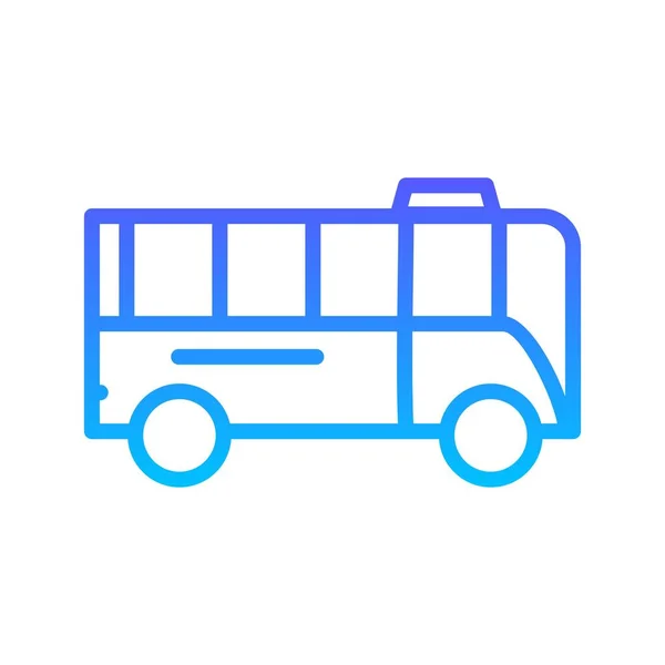 Bus Line ícone gradiente — Vetor de Stock