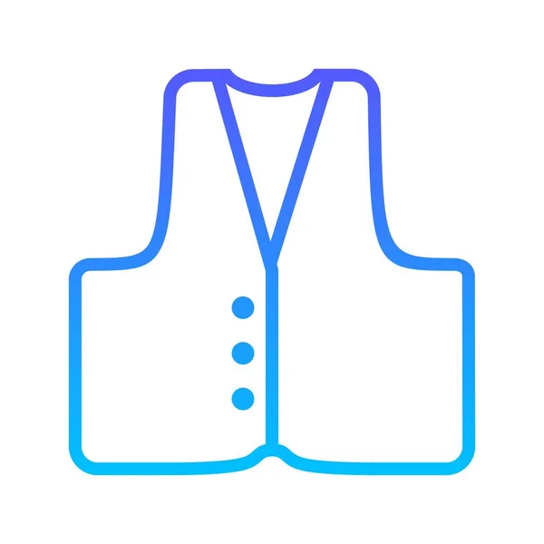 Linha de jaqueta de construção ícone gradiente — Vetor de Stock