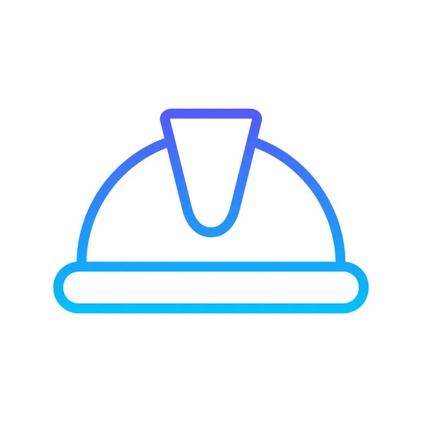 Icono de gradiente de línea de casco — Vector de stock