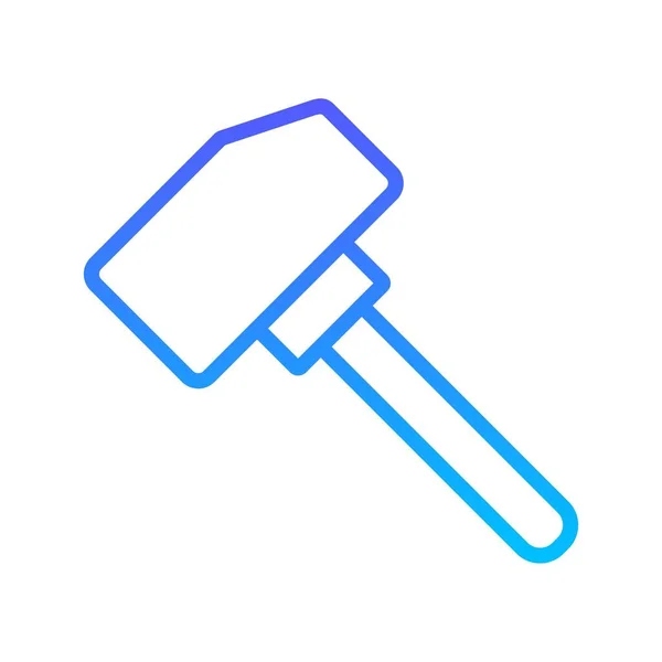 Sledge hammer icona linea gradiente — Vettoriale Stock