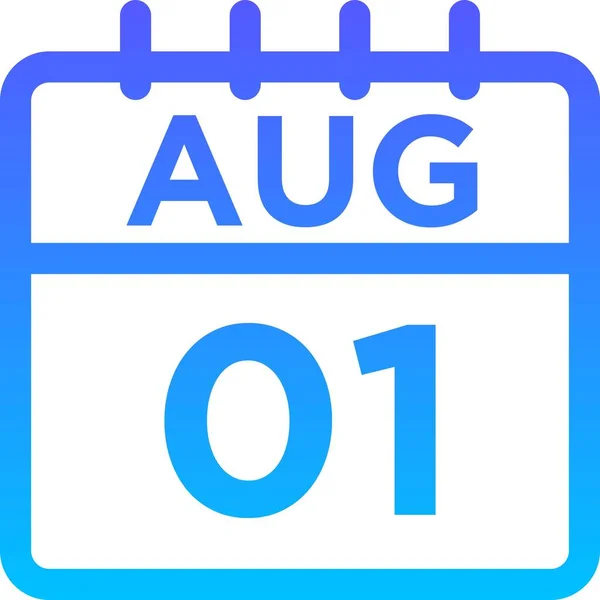 08-Aug - 01 Line Gradient — Stock Vector