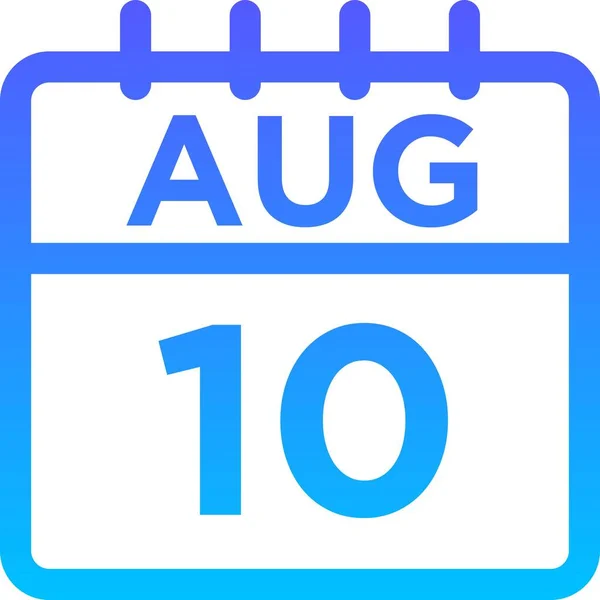 08 août - 10 Gradient de ligne — Image vectorielle