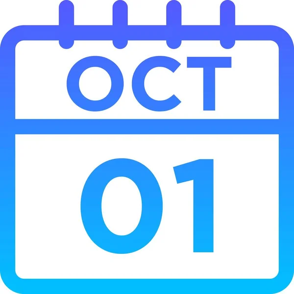 10 - Ekim - 01 Satır Gradyanı — Stok Vektör