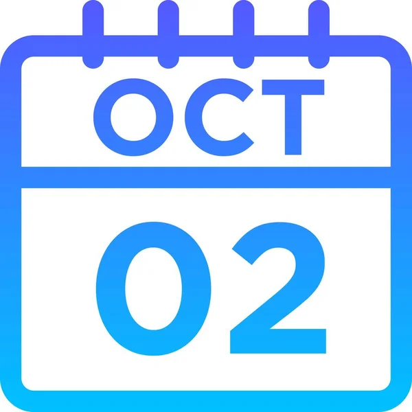 10- Oct - 02 Line Gradient — Stock Vector