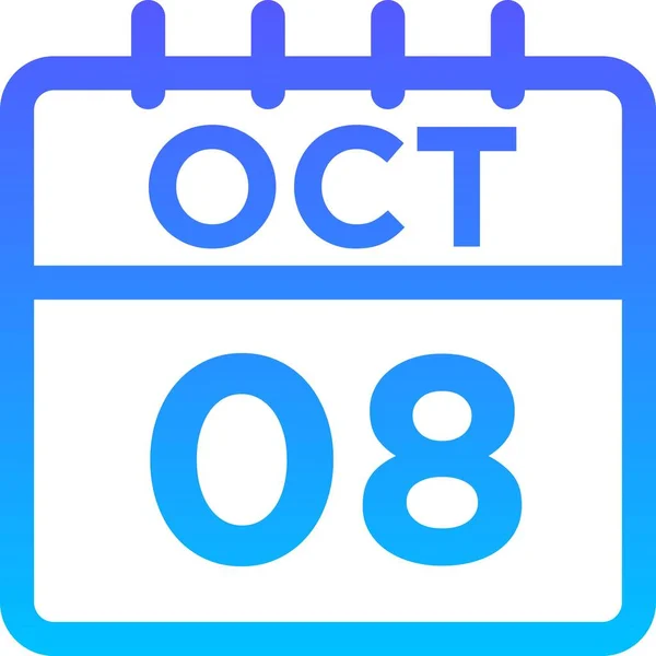 10 - Ekim - 08 Satır Gradyanı — Stok Vektör