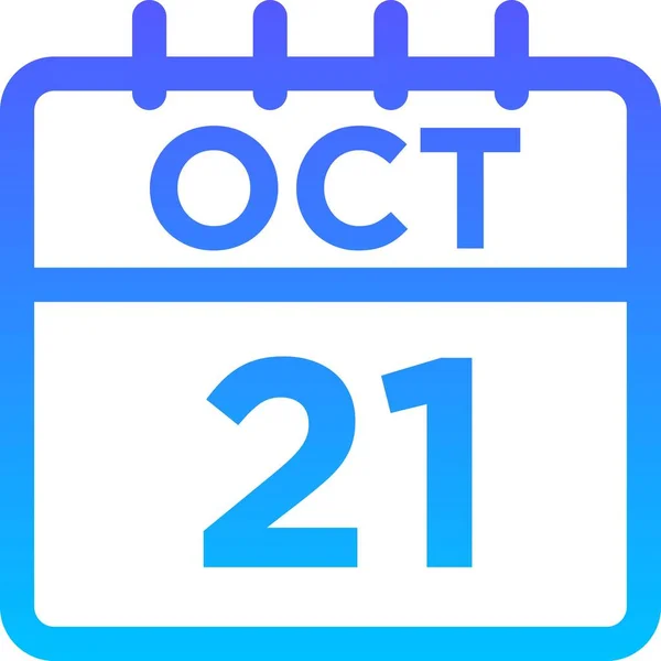 10 - Ekim - 21 Satır Gradyanı — Stok Vektör