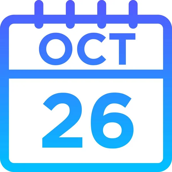 10 - Ekim - 26 Satır Gradyanı — Stok Vektör