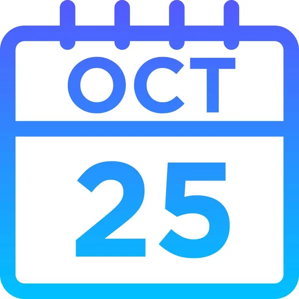 10 - Ekim - 25 Satır Gradyanı — Stok Vektör
