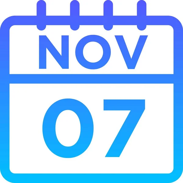 11- Kasım - 07 Satır Gradyanı — Stok Vektör