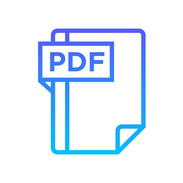 Formato Archivo Line Gradient Icon — Vector de stock