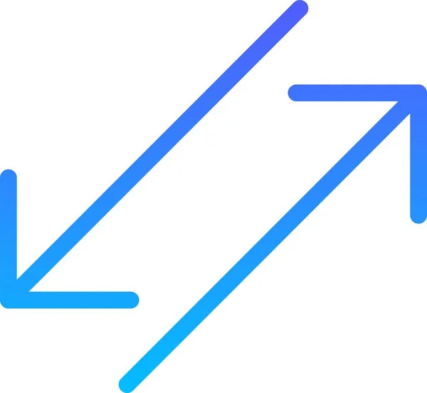 Direction Arrow Sign Design Line Gradient Icon — Stock Vector