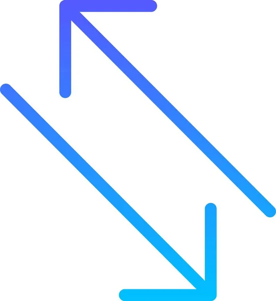 Direction Arrow Sign Design Line Gravent Icon — 스톡 벡터