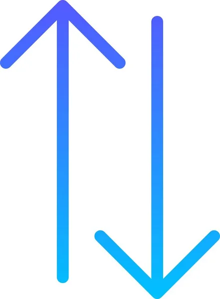 Icône Gradient Ligne Conception Signe Flèche Direction — Image vectorielle