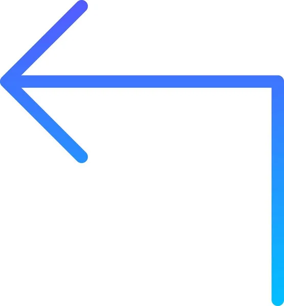 Richtungspfeil Sign Design Line Gradient Icon — Stockvektor