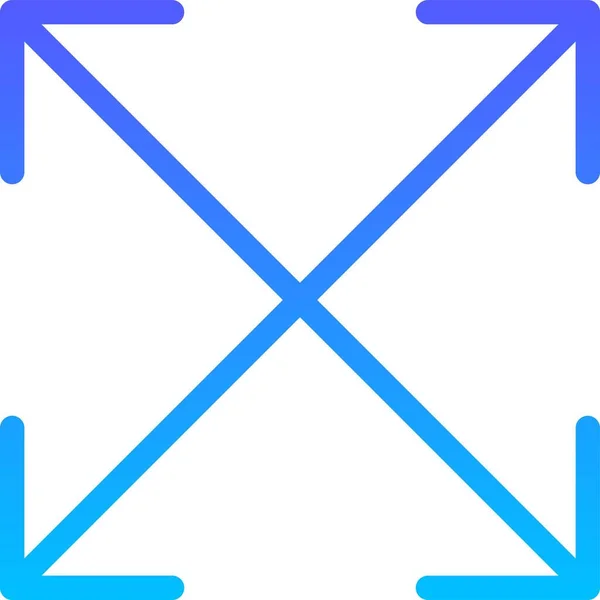 Dirección Flecha Sign Design Línea Gradiente Icono — Vector de stock