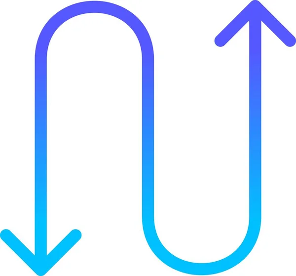 Піктограма Лінії Градієнта Лінії Градієнта Стрілки Напрямку — стоковий вектор