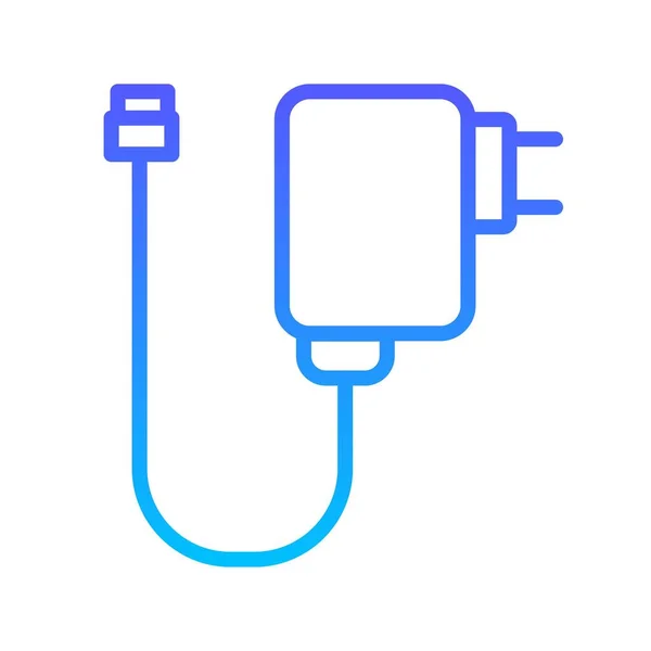 Oplader Line Gradient Pictogram — Stockvector