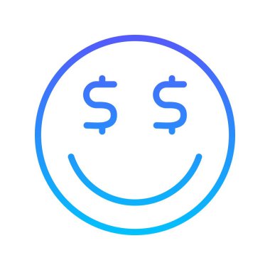 Gülen çizgi gradyan simgesi