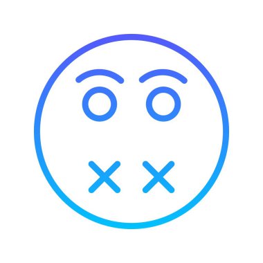 Gülen çizgi gradyan simgesi