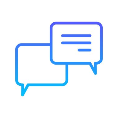 konuşma kabarcığı çizgi gradyan simgesi