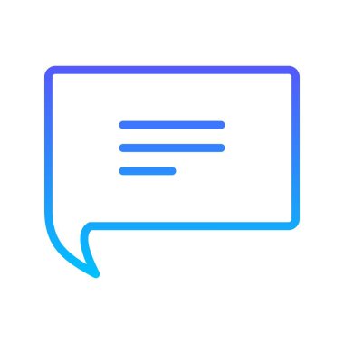 konuşma kabarcığı çizgi gradyan simgesi