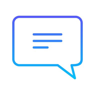 konuşma kabarcığı çizgi gradyan simgesi