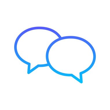 konuşma kabarcığı çizgi gradyan simgesi