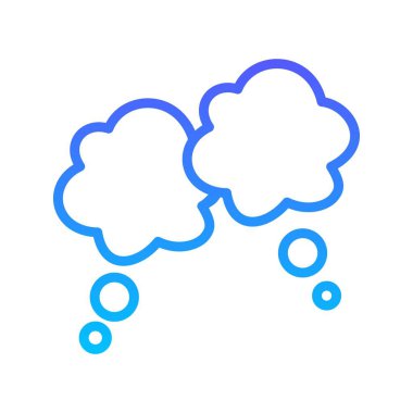 konuşma kabarcığı çizgi gradyan simgesi