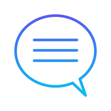 konuşma kabarcığı çizgi gradyan simgesi