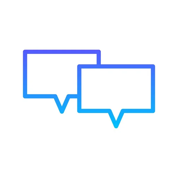 Speech Bubble Line Gradient Icon — Stock Vector