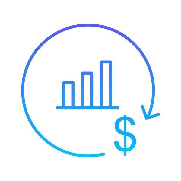 Seo Kereső Optimalizálása Line Gradient Ikon — Stock Vector