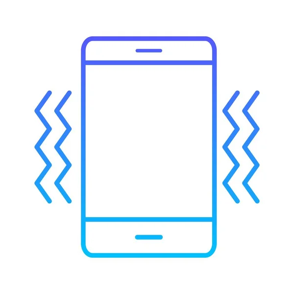 Téléphone Tablette Ligne Gradient Icône — Image vectorielle