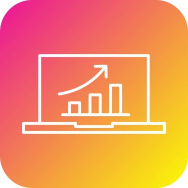 SEO, Arama Motoru Optimizasyon UI Satır Simgesi Gradyan Renk Arkaplanı