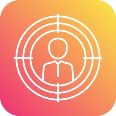 SEO, Arama Motoru Optimizasyon UI Satır Simgesi Gradyan Renk Arkaplanı