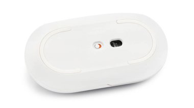 Bilgisayarın alt kablosuz fare beyaz arkaplanda izole