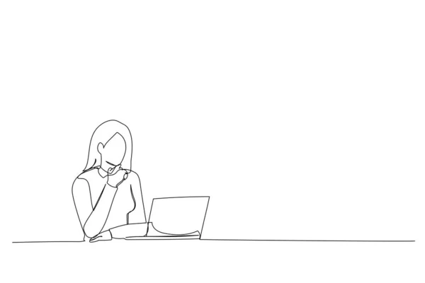 Drawing Young Asian Businesswoman Happy Work Modern Office Using Tablet —  Vetores de Stock