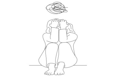 panic attack woman, stressful depressed emotional person with anxiety disorder mental health illness.