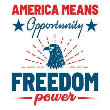 Happy 4th July Independence Day United States of America T-Shirt Design Vector