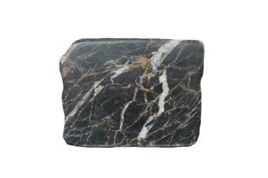 Siyah mermer kaya beyaz bir zeminde izole edilmiş..