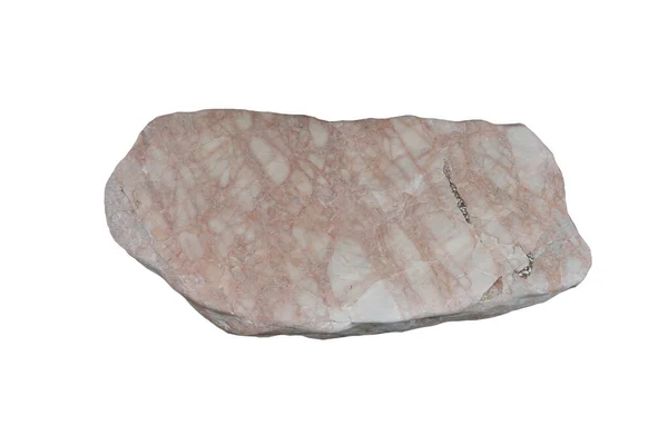 大理石是一种变质岩 被白色背景隔离 座石和花园装饰用大理石 免版税图库图片