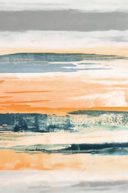 Abstract watercolor art pattern, orange background, decorative painting