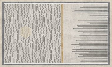 Modern simple style geometric splicing carpet