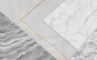 Modern simple style geometric splicing pattern, marble background wall, wallpaper, gray background, three-dimensional pattern